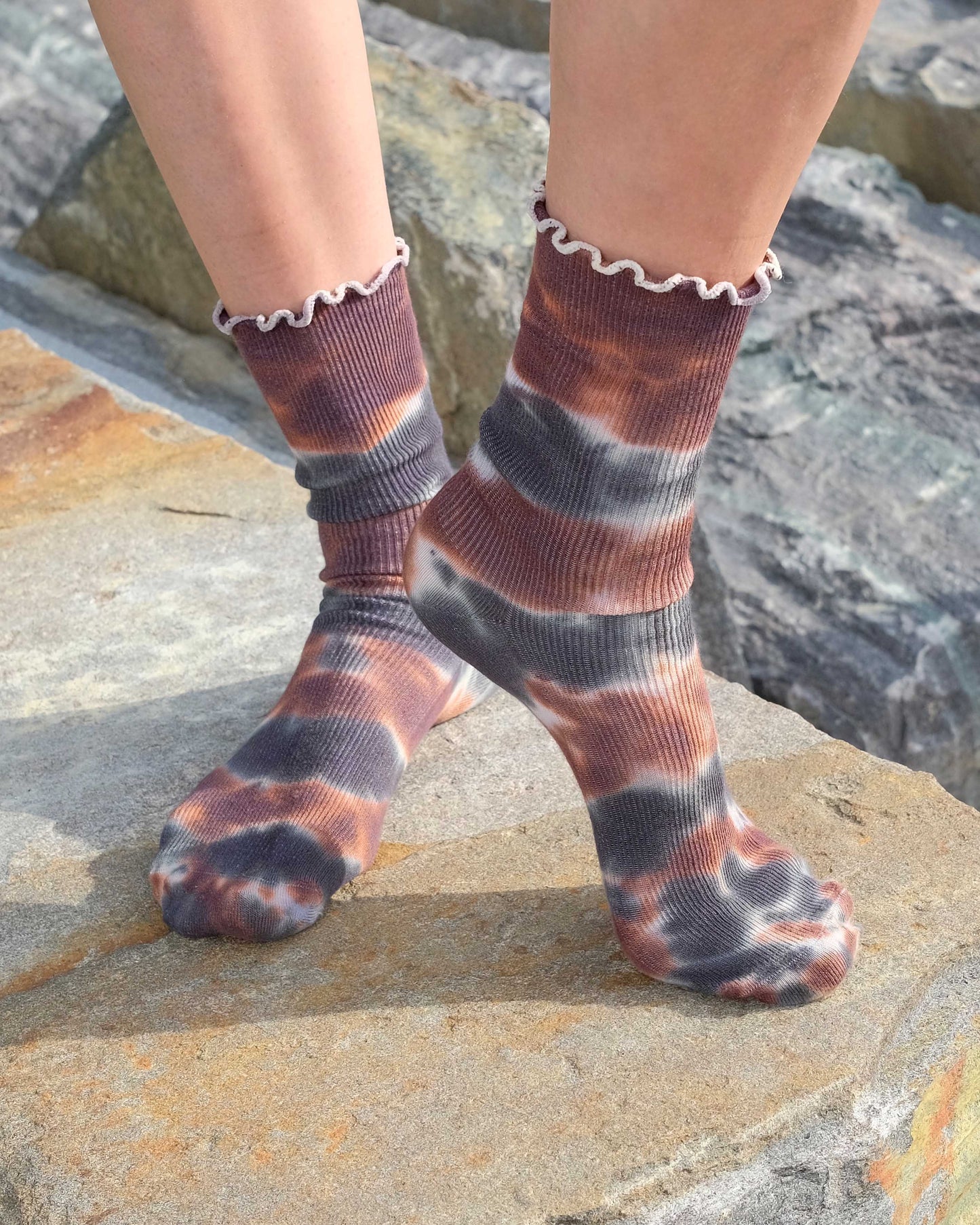 Chocolate Ruffle Sock